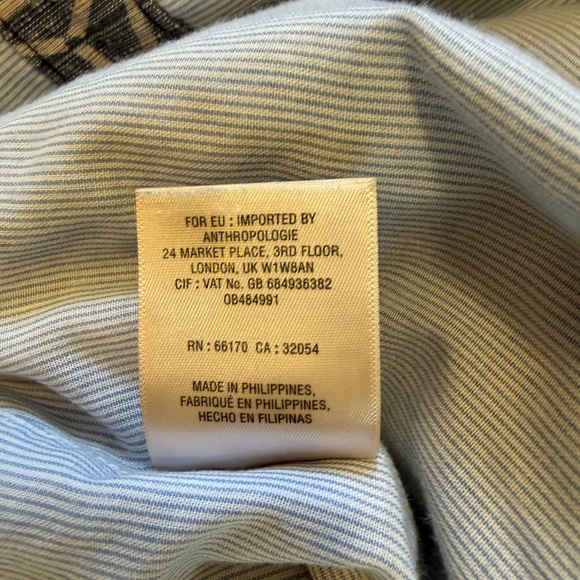 Anthropologie Elevenses Jumpsuit Sz S Priya Blue Starburst Tie Back Wide Leg - Picture 15 of 16